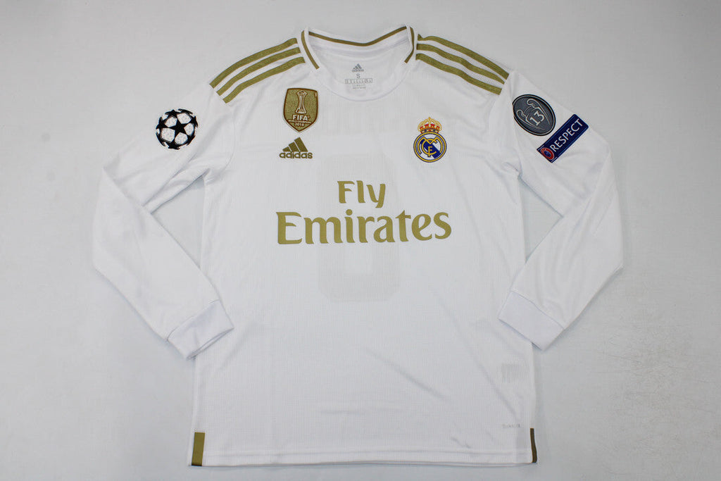 Real Madrid 2019/20 Jersey Long Sleeve Retro - Patch Champions