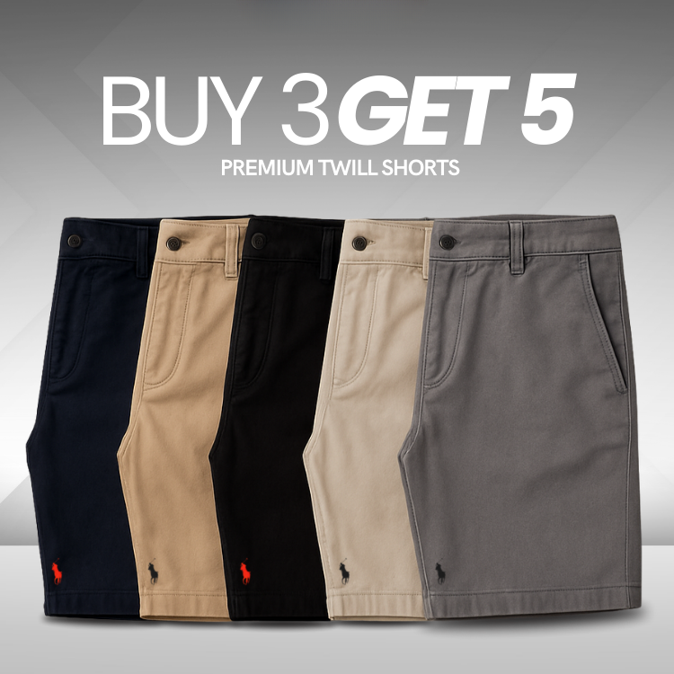 Buy 3 Get 5 - Premium Twill Shorts