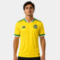 Camisa Masculina Flamengo Brasil Adidas 2026 - Amarelo+Verde