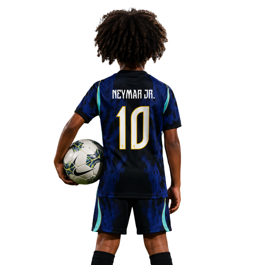 Brazil Away 2026 World Cup Neymar Jr. #10 - Kit Kids Brasil