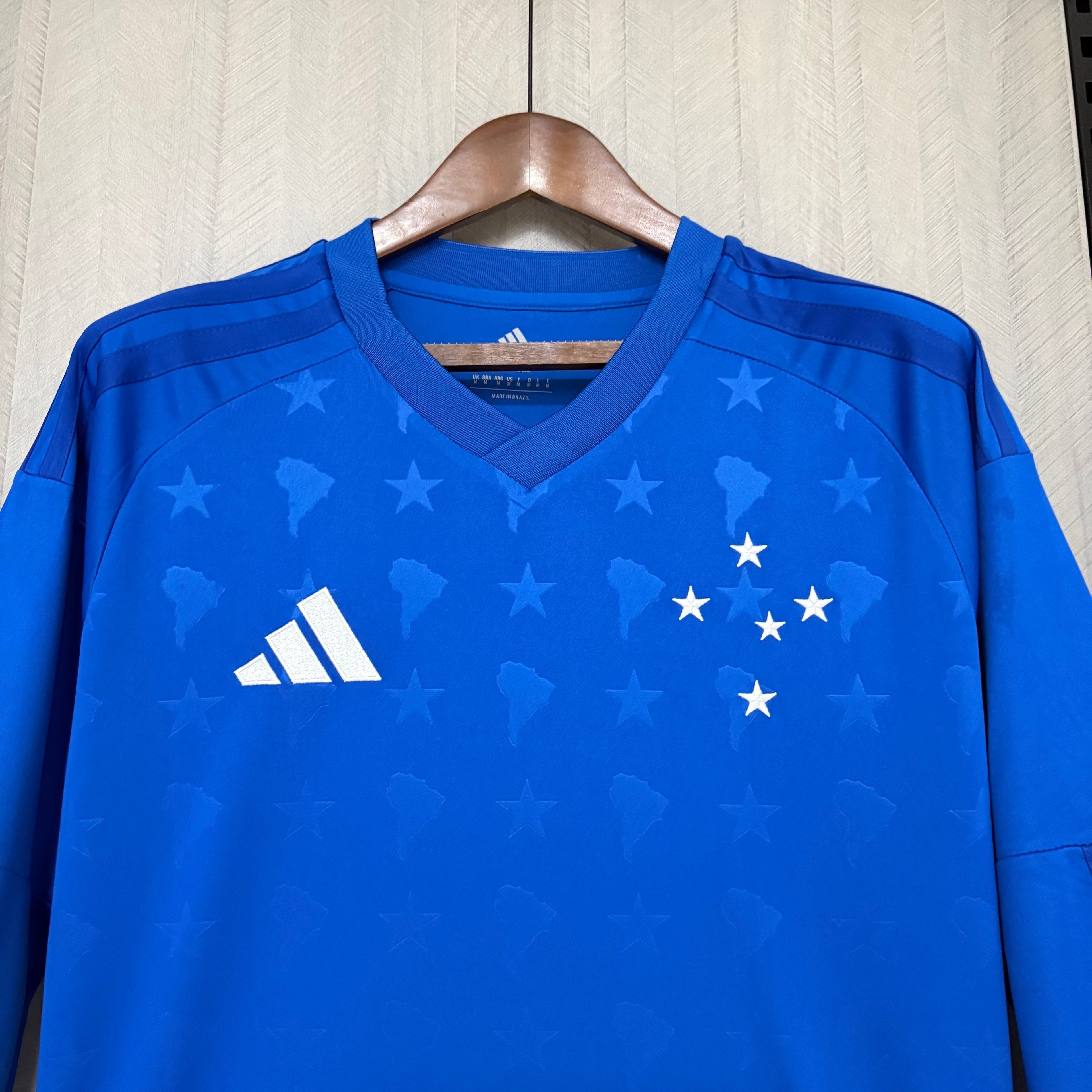 Cruzeiro I 26/27 Long Sleeve - Azul Royal - Fan Version COM Patrocinio