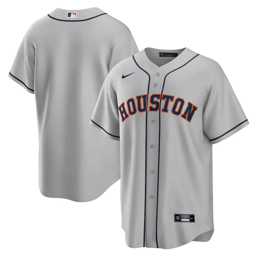 Jersey MLB Houston Astros II Torcedor Masculina Cinza