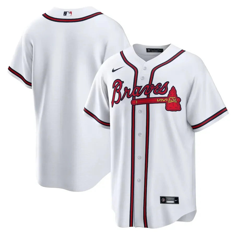 Jersey MLB Atlanta Braves I Torcedor Masculina Branca