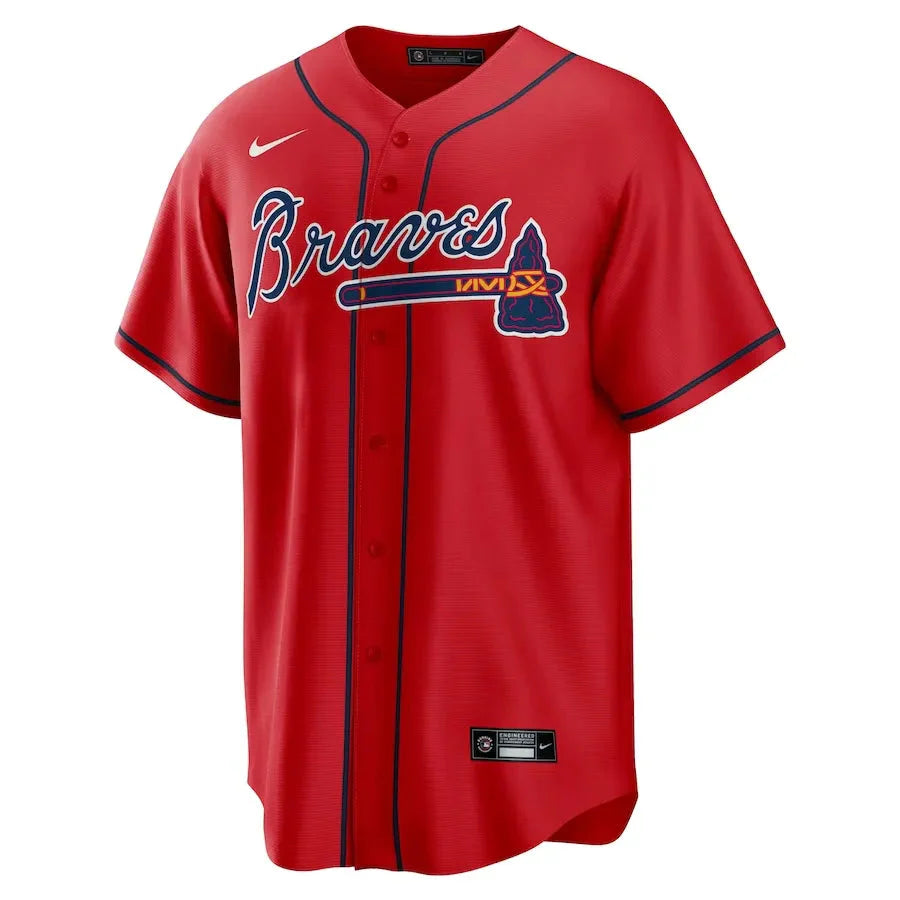 Jersey MLB Atlanta Braves II Torcedor Masculina Vermelha
