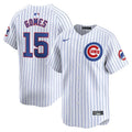 Jersey MLB Chicago Cubs Home Torcedor Masculina Listrada Branca Yan Gomes 15