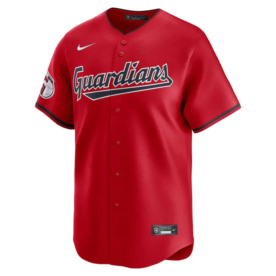 Jersey MLB Cleveland Guardians Red Alternate Limited Jersey Masculina Vermelha