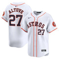 Jersey MLB Houston Astros Jose Altuve 27 White Home Torcedor Masculina Branca
