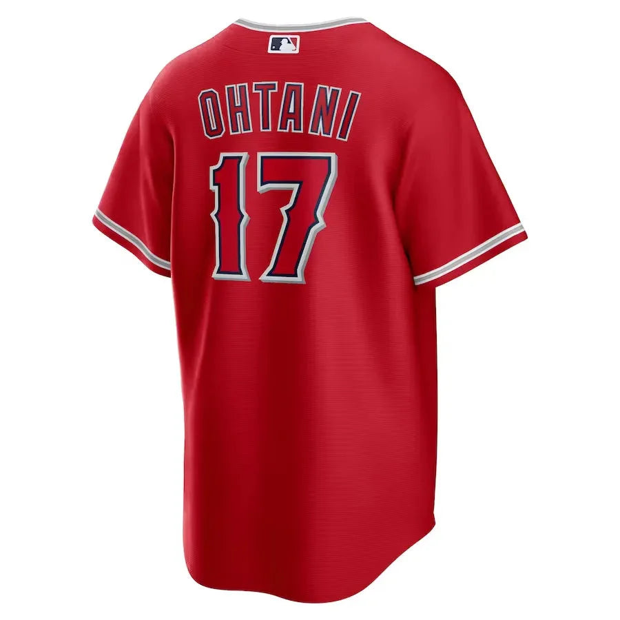 Jersey MLB Los Angeles Angels II Torcedor Masculina Vermelha Shohei Ohtani 17