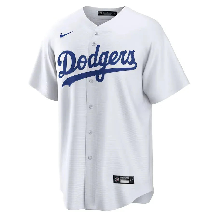 Jersey MLB Los Angeles Dodgers I Torcedor Masculina Branca Yoshinobu Yamamoto 18
