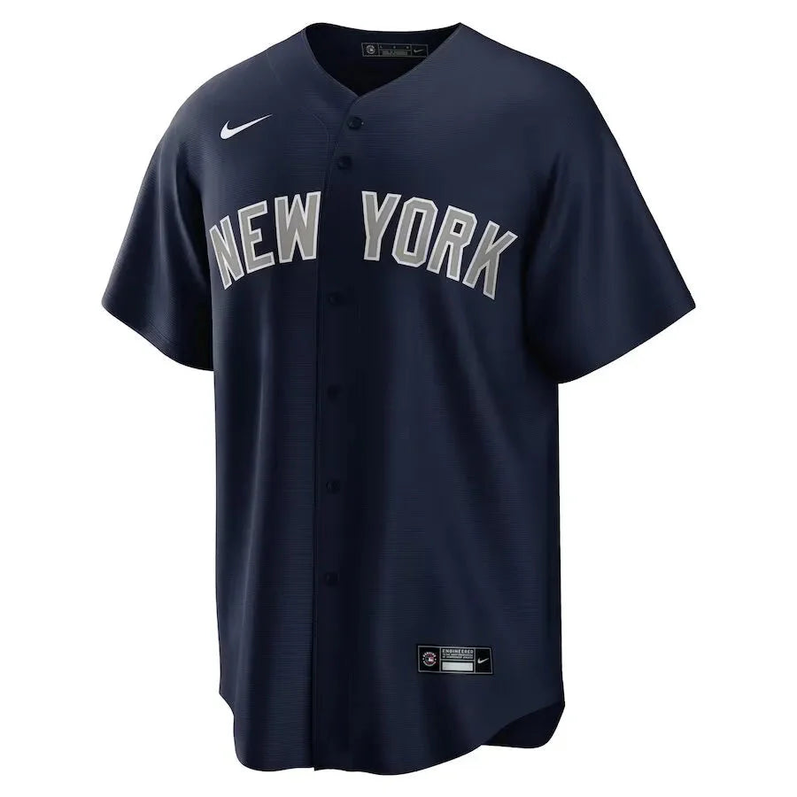 Jersey MLB New York Yankees Alternativa Torcedor Masculina Azul Marinho Aaron Judge 99