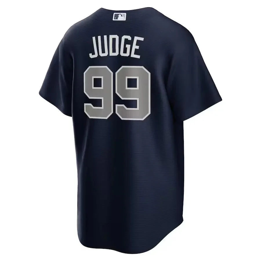 Jersey MLB New York Yankees Alternativa Torcedor Masculina Azul Marinho Aaron Judge 99