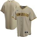 Jersey MLB San Diego Padres Raod Torcedor Masculina Listrada Marrom